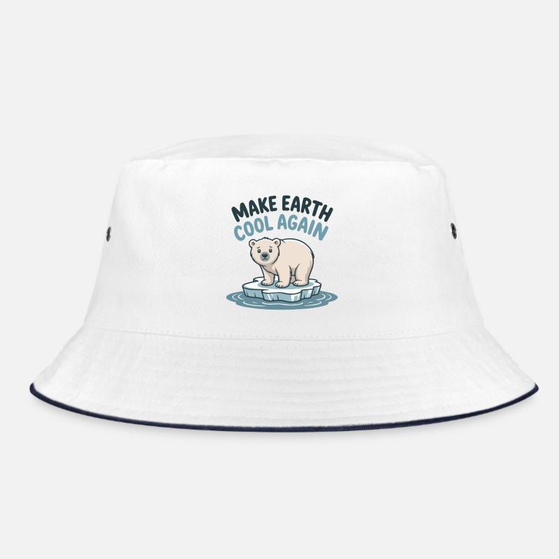 Polar Bear : Make Earth Cool Again Bucket Hat