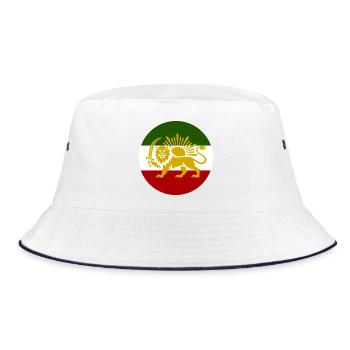 Freies Iran - Bucket Hat - Weiß/Navy - Vorne