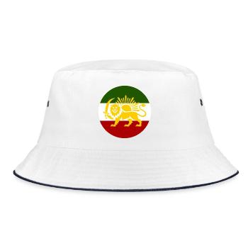 Freies Iran - Bucket Hat - Weiß/Navy - Vorne