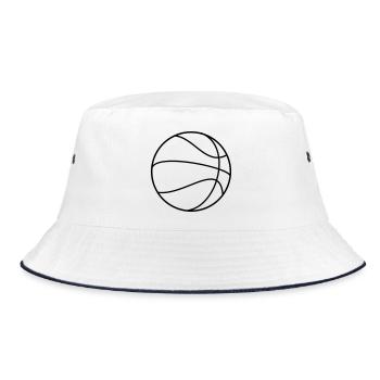 Basketball - Bucket Hat - Weiß/Navy - Vorne