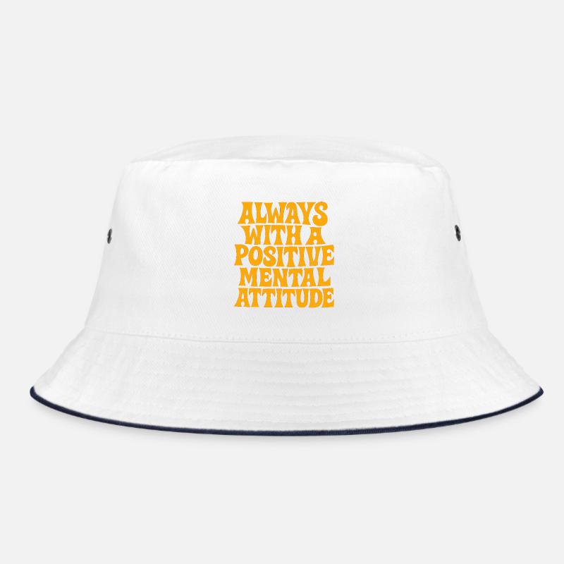 actitud_mental_postiva - Bucket Hat - white/navy