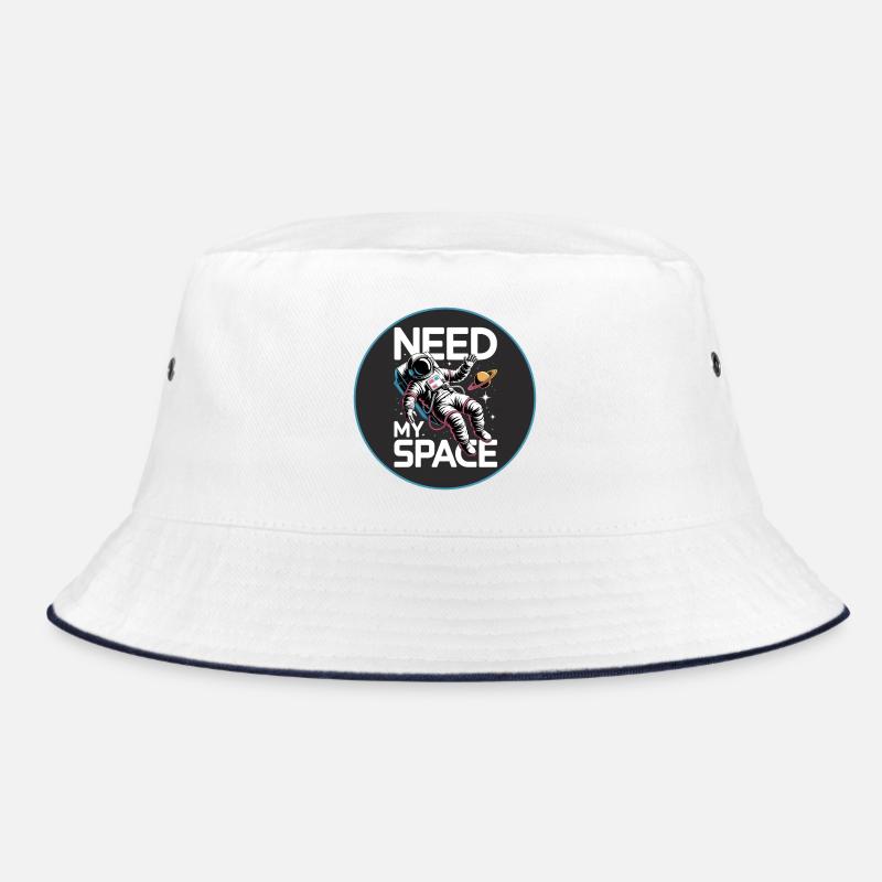Need My Space Astronaut - Bucket Hat - Weiß/Navy