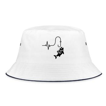 Silhouette de poisson pulsé ECG - Bob - blanc/marine - Devant