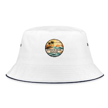 Holiday Urgent Retro Badge - Bucket Hat - white/navy - Front