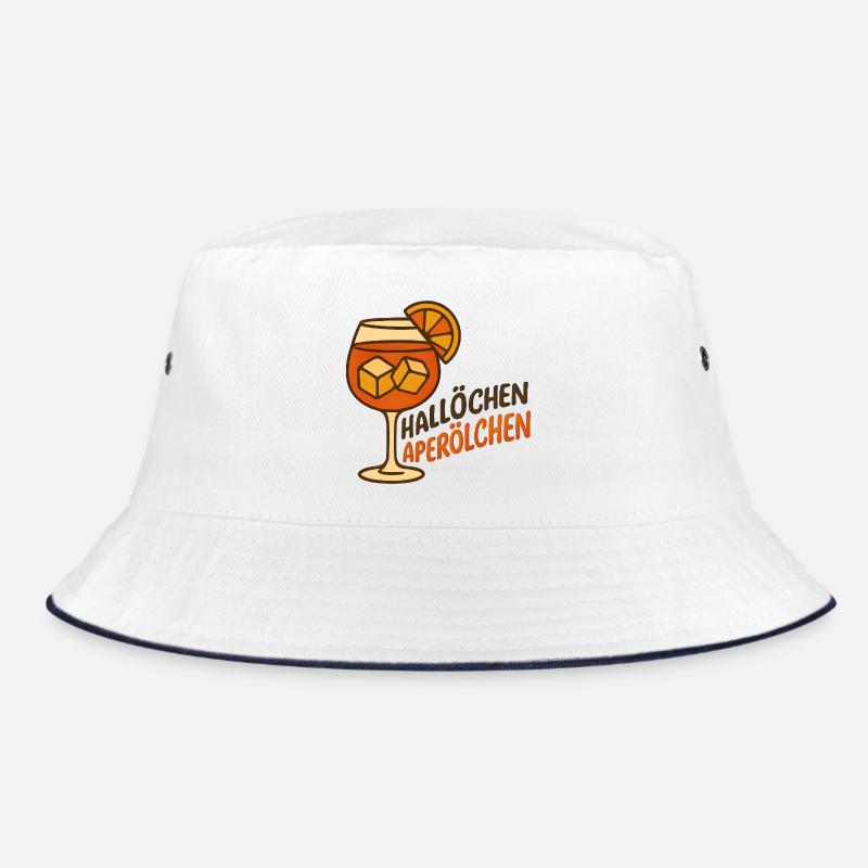 Hallöchen Aperölchen Party Spritz Geschenkidee Bucket Hat