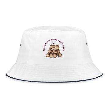 Ensemble, nous sommes forts comme un ours – Mignons ours en peluche - Bob - blanc/marine - Devant