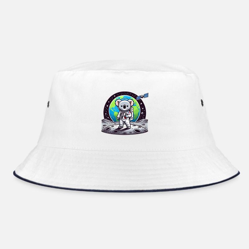 Astronaute koala sur le sol lunaire - Bob - blanc/marine