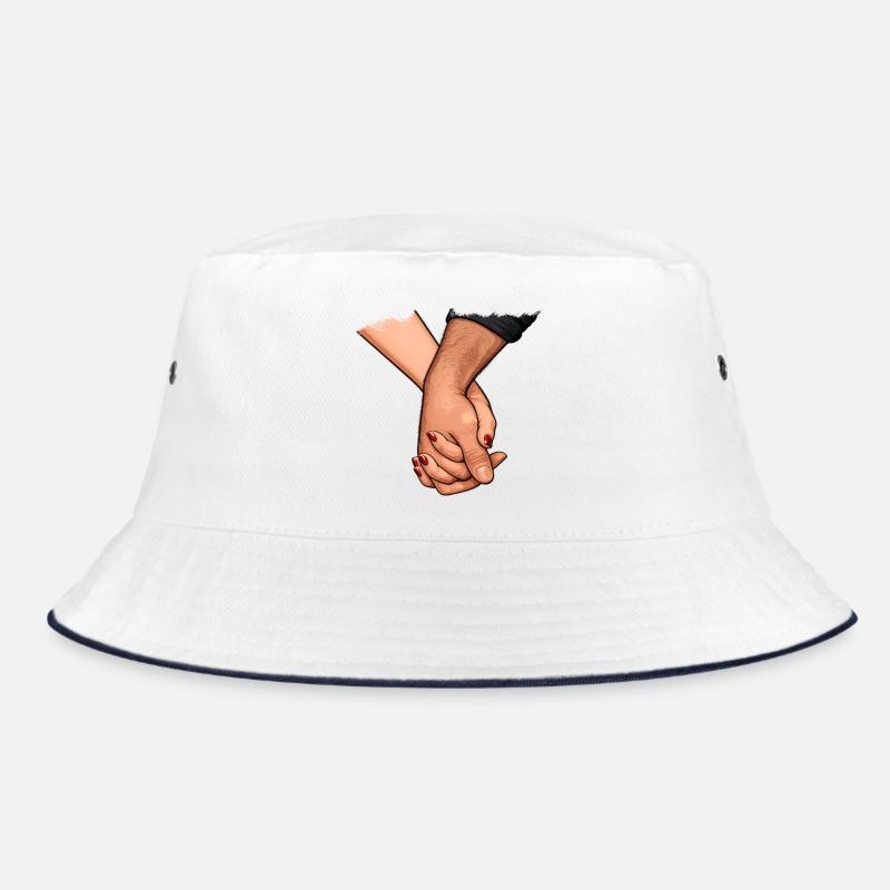 Holding hands Connected closeness Bucket Hat