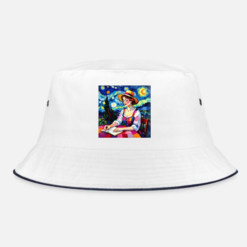 Nächtliche Patchworkschrift Bucket Hat