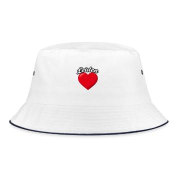 Leiden Heart Design - Bucket Hat - white/navy - Front