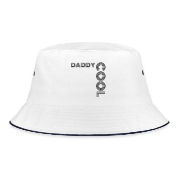 Daddy Cool Vater Geschenk - Bucket Hat - Weiß/Navy - Vorne