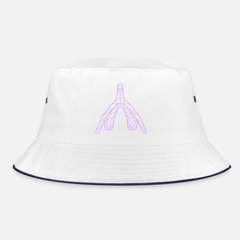 Klitoris_flieder - Bucket Hat - white/navy
