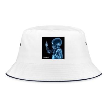 Evolution of the smartphone - Bucket Hat - white/navy - Front
