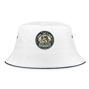 Ligne & Hook Legends Patch, pêche amusante - Bob - blanc/marine - Devant