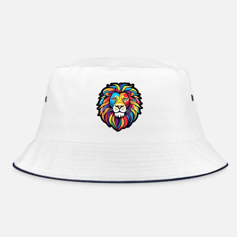 Regenbogen-Heller Löwe Bucket Hat
