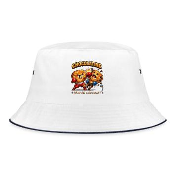 Chocolatine boxe - Bob - blanc/marine - Devant