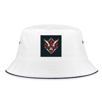 Schädel Warrior Emblem - Bucket Hat - white/navy - Front