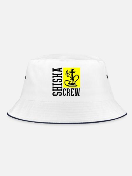 Shisha Crew - Bucket Hat - white/navy - Front