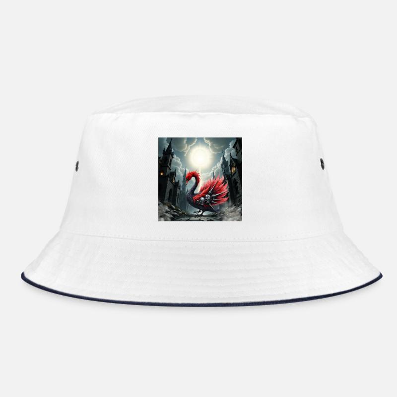 Gothic phoenix with skulls Bucket Hat