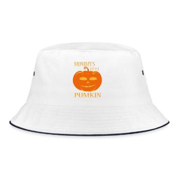 Halloween - Zombie - Horror - Kürbis - Bucket Hat - Weiß/Navy - Vorne