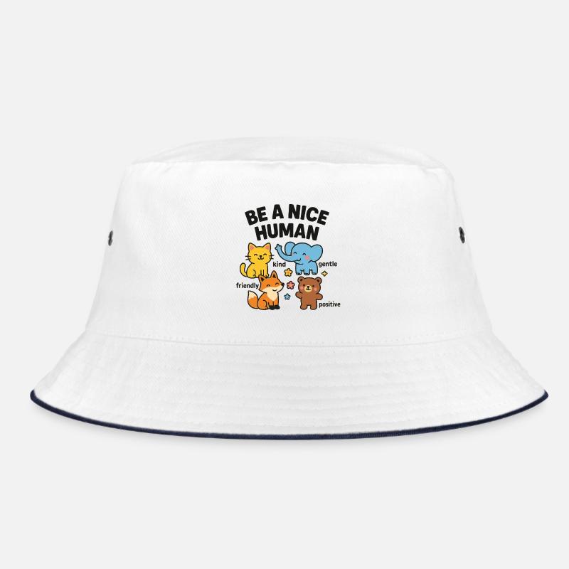 Sei ein netter Mensch – freundliche Tiere Bucket Hat