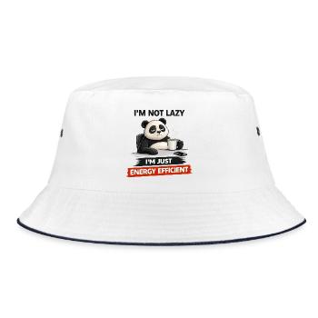 Energy Efficient Panda Brew - Bucket Hat - white/navy - Front