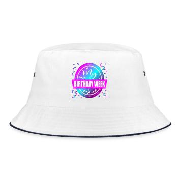 My Birthday Week Celebration - Bucket Hat - white/navy - Front