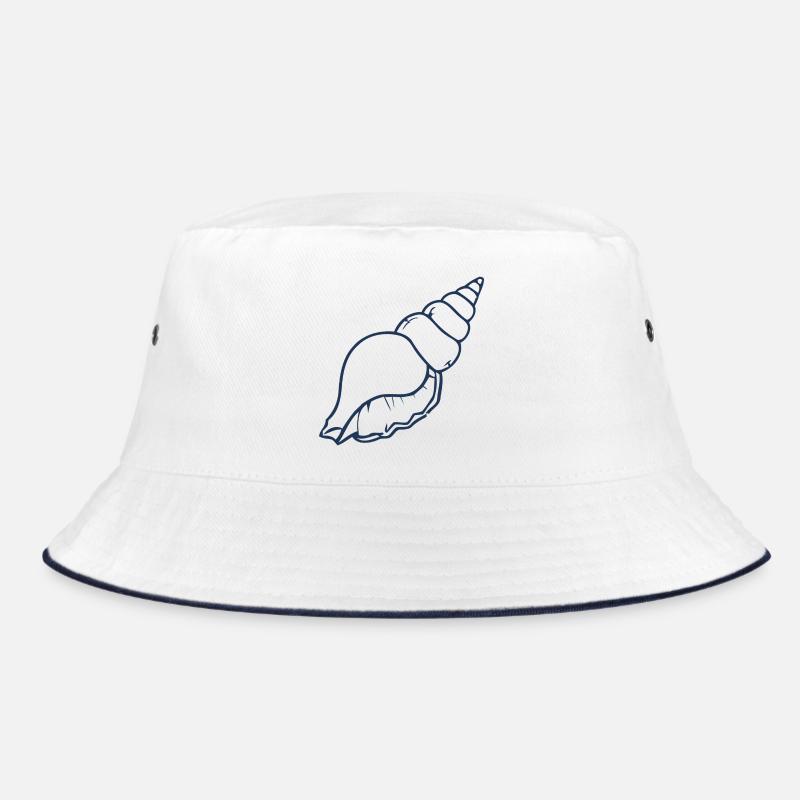 Seashell Minimal Ocean Beach Aesthetic Design Bucket Hat