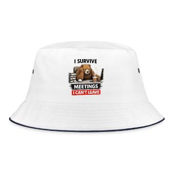 Survive Meetings Bear Desk Coffee - Bob - blanc/marine - Devant