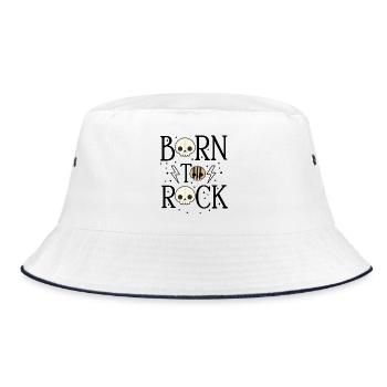 Born to Rock - Bucket Hat - white/navy - Front