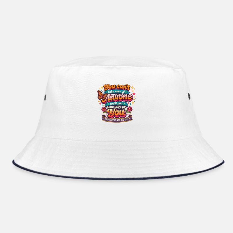 Retro Selbstfürsorge Spruch Bucket Hat