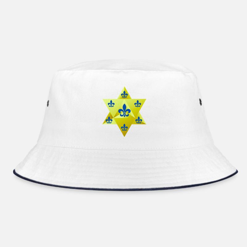 Merkaba Star & Feur de lis Bucket Hat