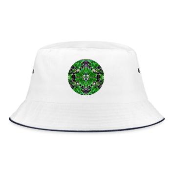 Nature Mandala Erlenstegen - Bucket Hat - white/navy - Front