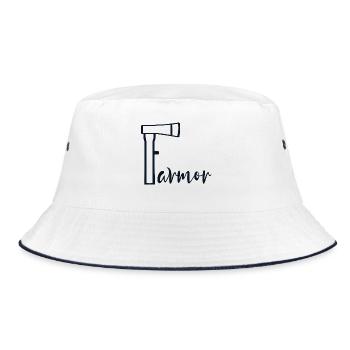 Oma Axe - Bucket Hat - Weiß/Navy - Vorne
