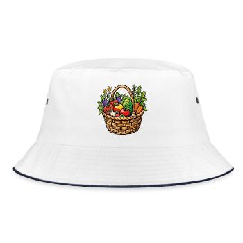 Panier légumes jardin potager bio - Bob - blanc/marine - Devant