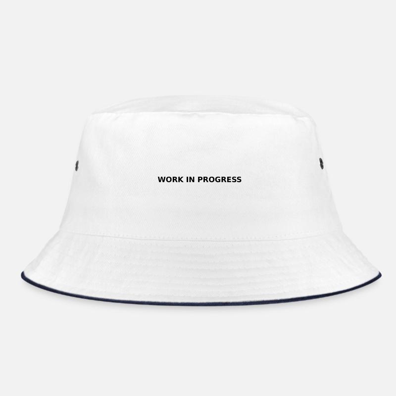 Work in Progress - Bucket Hat - Weiß/Navy
