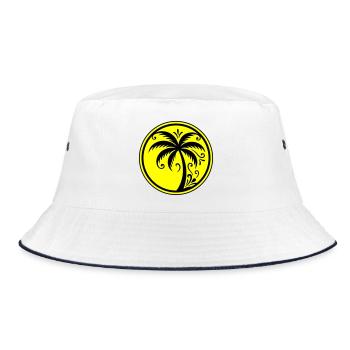 Palm tree icon beach - Bucket Hat - white/navy - Front