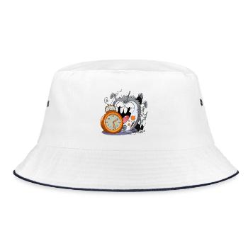 Sleepless watch monster - Bucket Hat - white/navy - Front