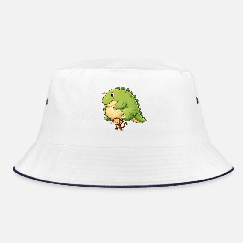 Affe trägt Dinosaurier  Bucket Hat