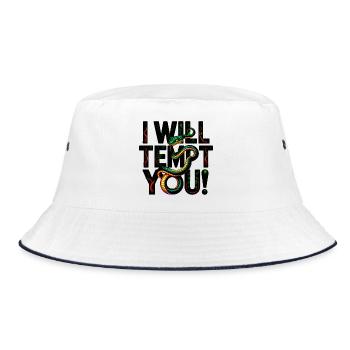The Tempter Serpent - Bucket Hat - white/navy - Front