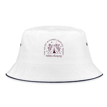 Witches camping witch camp trip - Bucket Hat - white/navy - Front