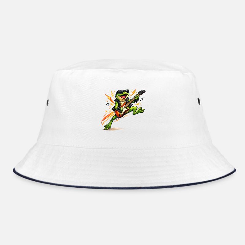 Frosch-Rocker mit E-Gitarre Bucket Hat