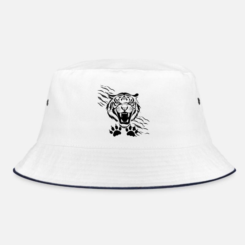 Gebogene Schatten und Tiger Bucket Hat