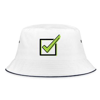 Tick Checklist Box Comic - Bucket Hat - white/navy - Front