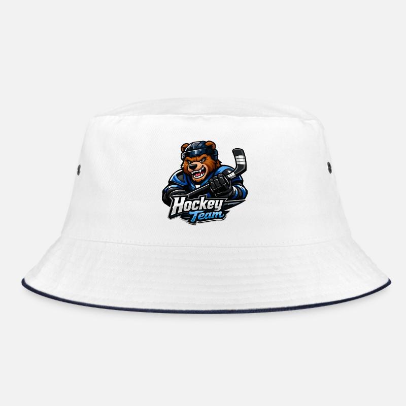 Bär Eishockey Team Maskottchen Bucket Hat