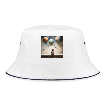 Planetary Gardens of Childhood - Bucket Hat - white/navy - Front