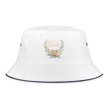 Équipe Mariée ! Bouquet de fleurs bohèmes, personnalisable - Bob - blanc/marine - Devant
