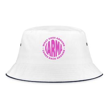 karma - Bucket Hat - white/navy - Front