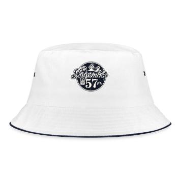 Siegerland Lagombes Lagömbes Mädchen für alles! - Bucket Hat - Weiß/Navy - Vorne