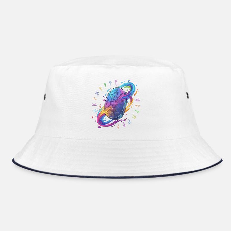 Regenbogen Runen Schild Bucket Hat